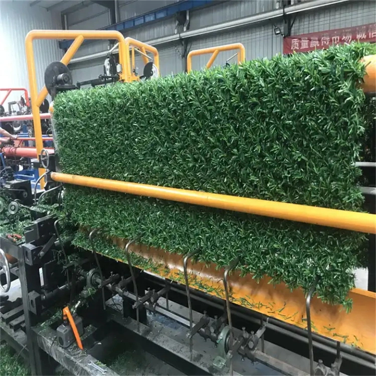 Good Quality Automatic Green PVC Artificial Grass Wire Fence Making Machine Fake Grass Fence Making Machine