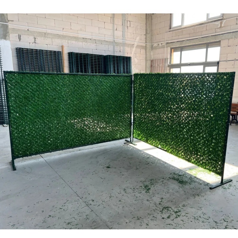 Outdoor garden protecting privacy pvc green artificial grass wall evergreen artificial grass fence for outdoor