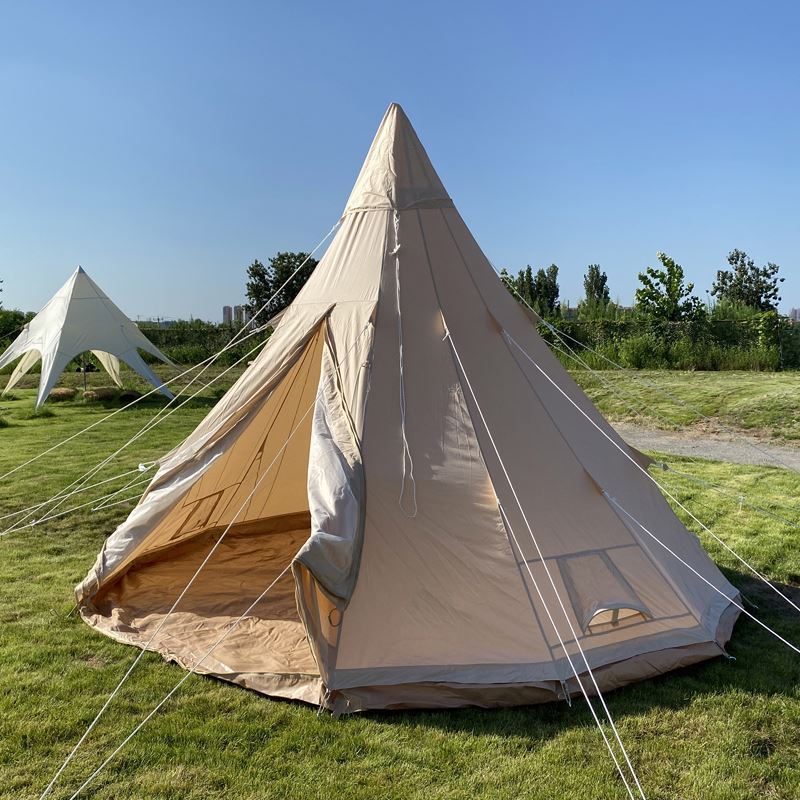 Leinwand zelt barraca de lona tenda piramide waterproof canvas glamping tent pyramid tent