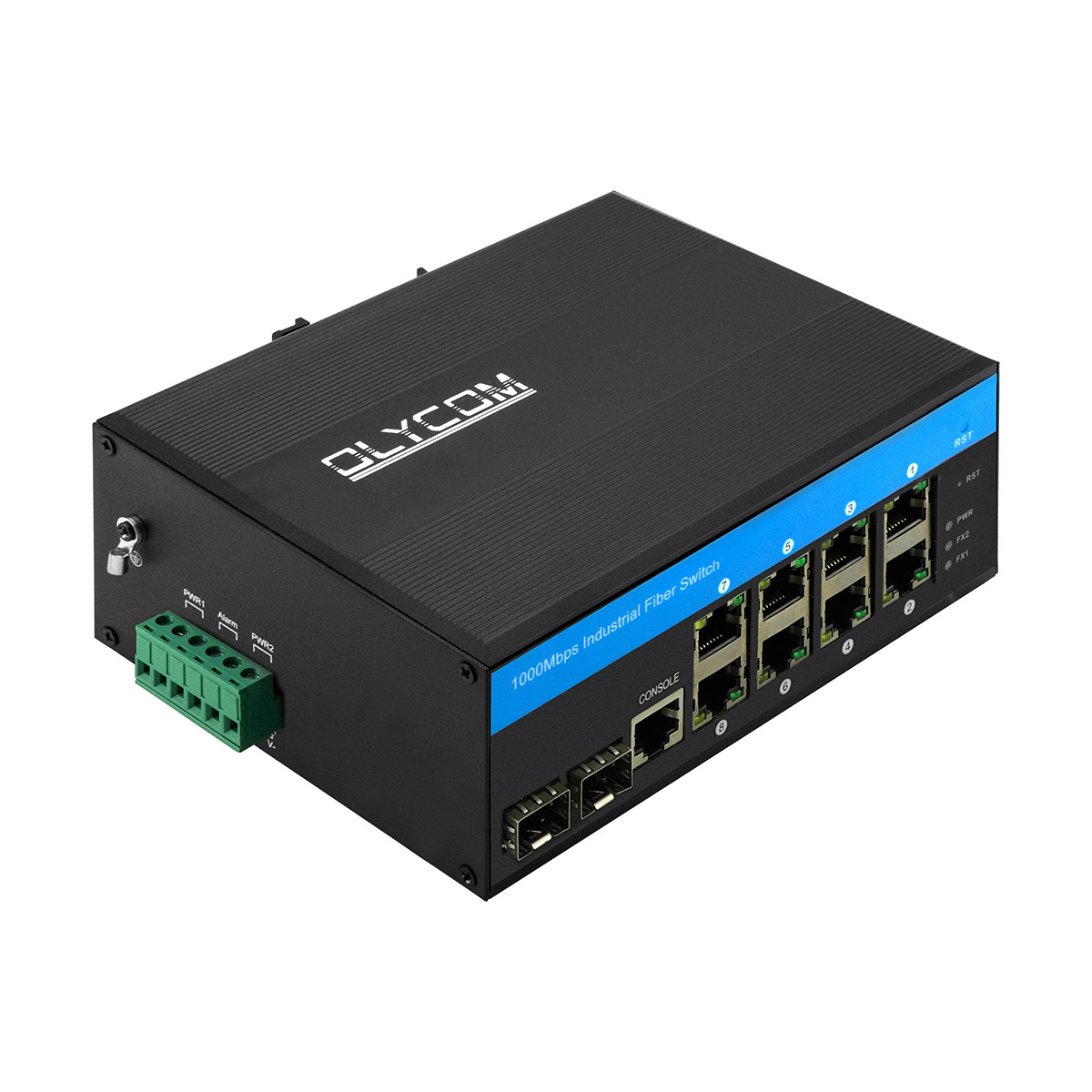 10 port gigabit Vitesse industrial POE fiber optic manageable Ethernet switch