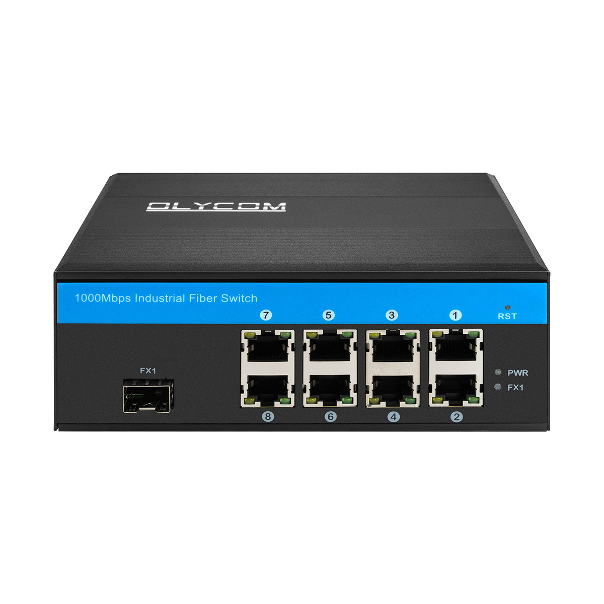 8 Rj45 ports LC 48V 1000M network industrial POE Ethernet 8 port switch