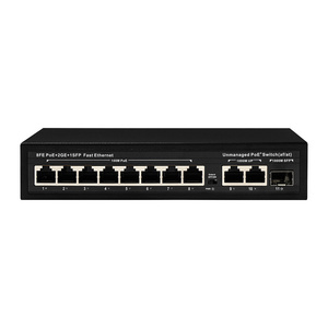 11 port copper SFP uplink 10/100Mbps 8 port POE PSE network switch 120W