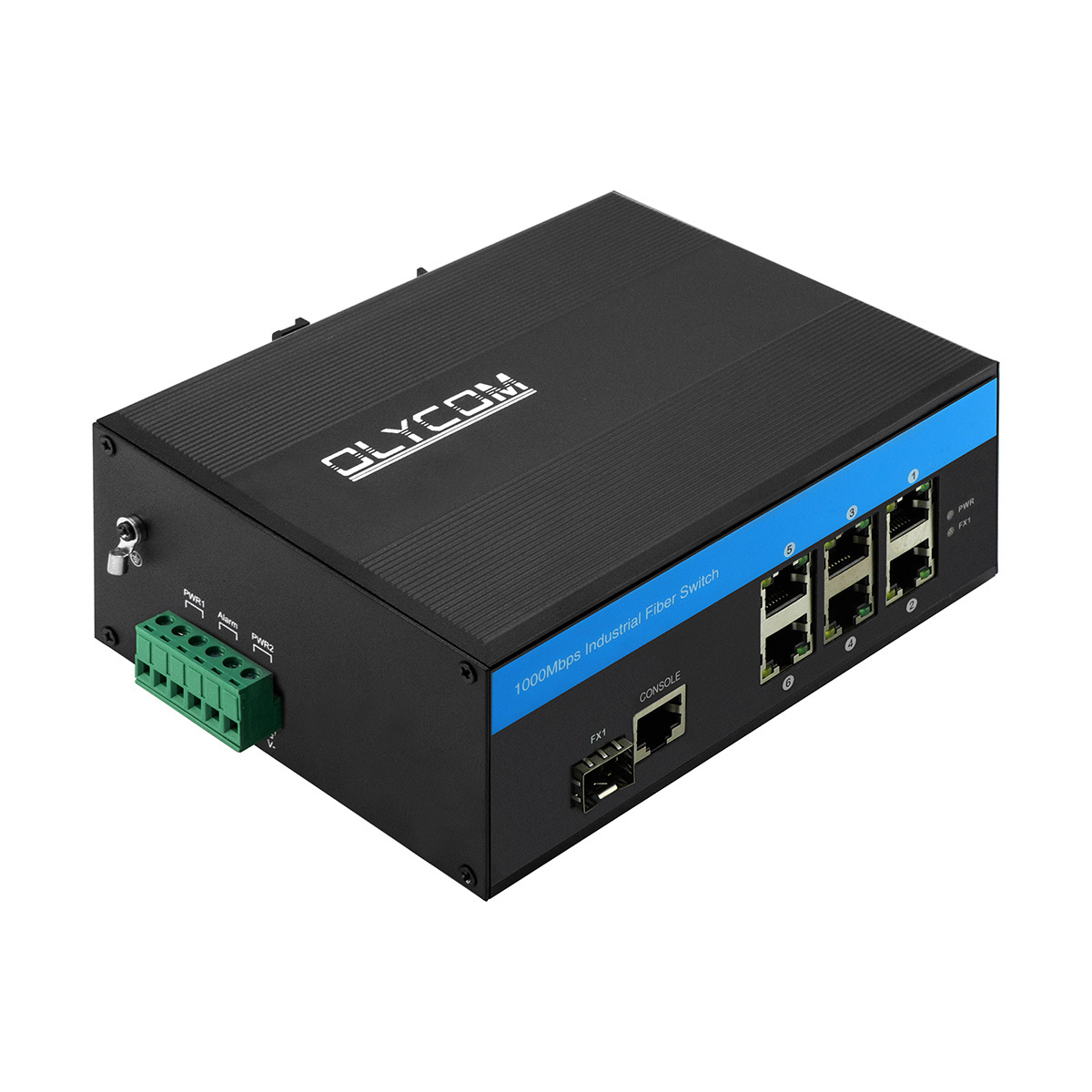 Din rail sfp 48V Gigabit Ethernet 6 port industrial poe managed switch