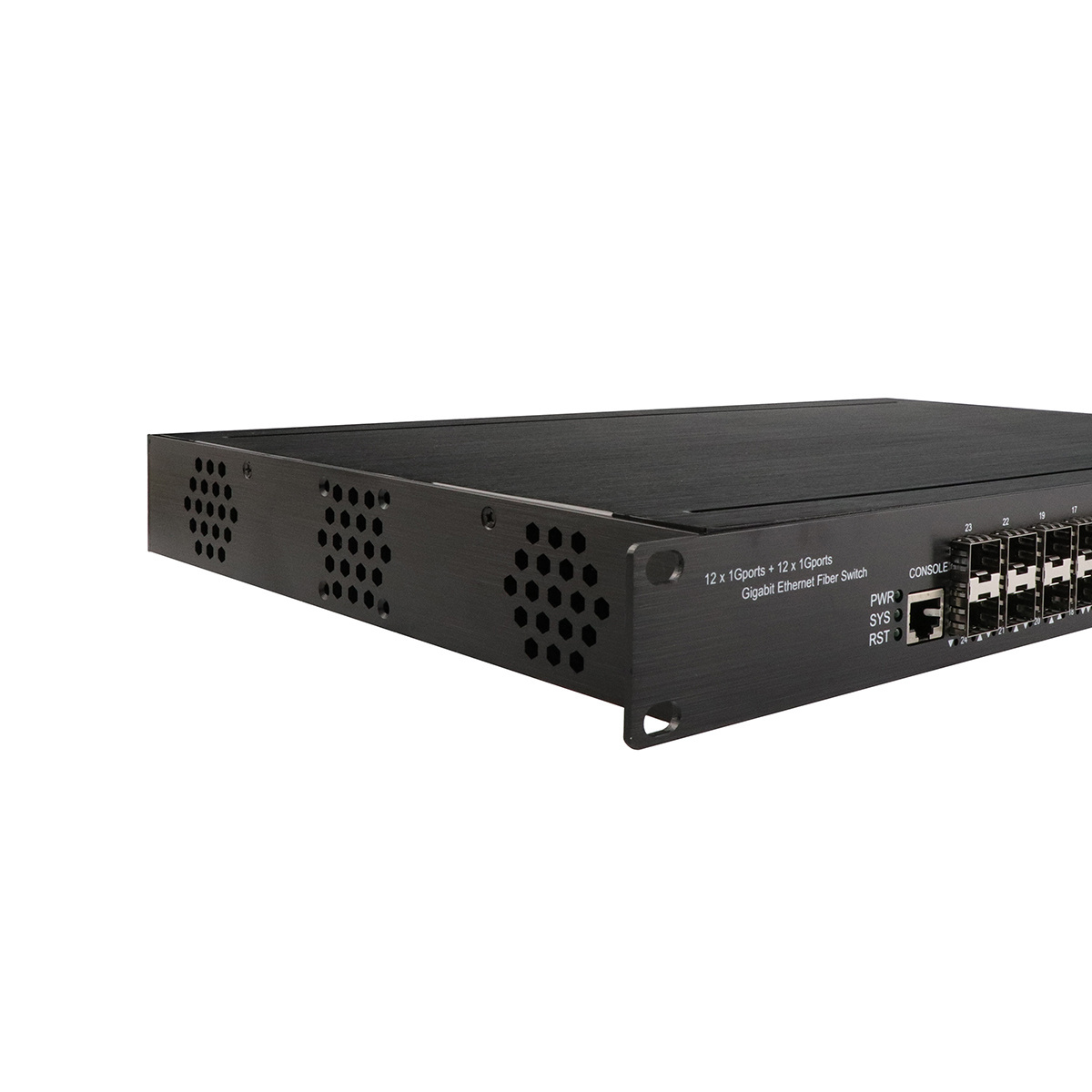 Industrial 12 Port SFP Web Management Switch 12 Port VLAN Switch  10/100/1000M  DIN-Rail  Media Converter