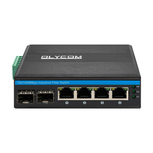 100M/1000M SFP uplink 120W 4 port PoE gigabit industrial fiber switch