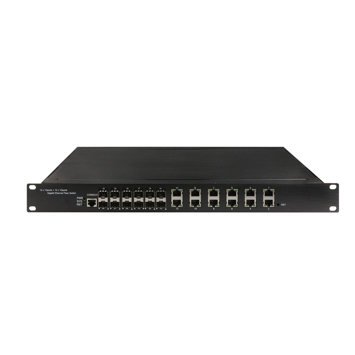 Industrial 12 Port SFP Web Management Switch 12 Port VLAN Switch  10/100/1000M  DIN-Rail  Media Converter