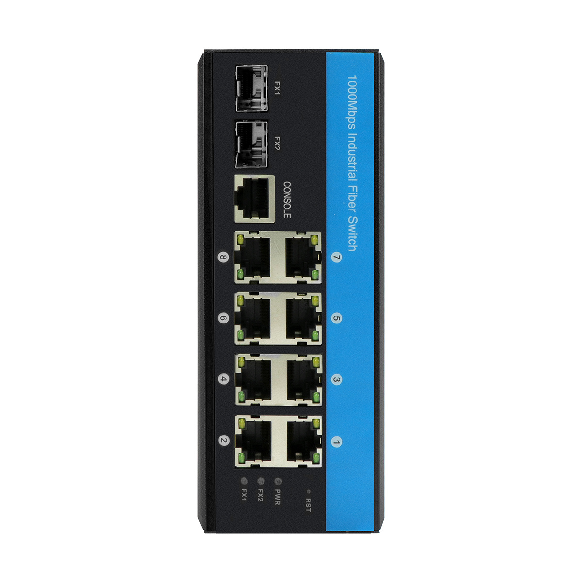 10 port gigabit Vitesse industrial POE fiber optic manageable Ethernet switch