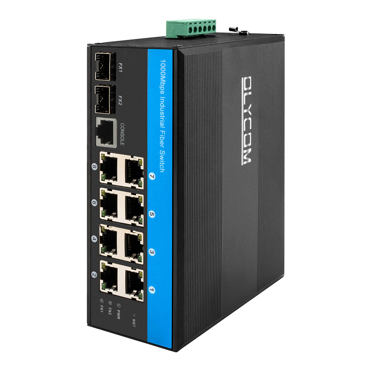 10 port gigabit Vitesse industrial POE fiber optic manageable Ethernet switch