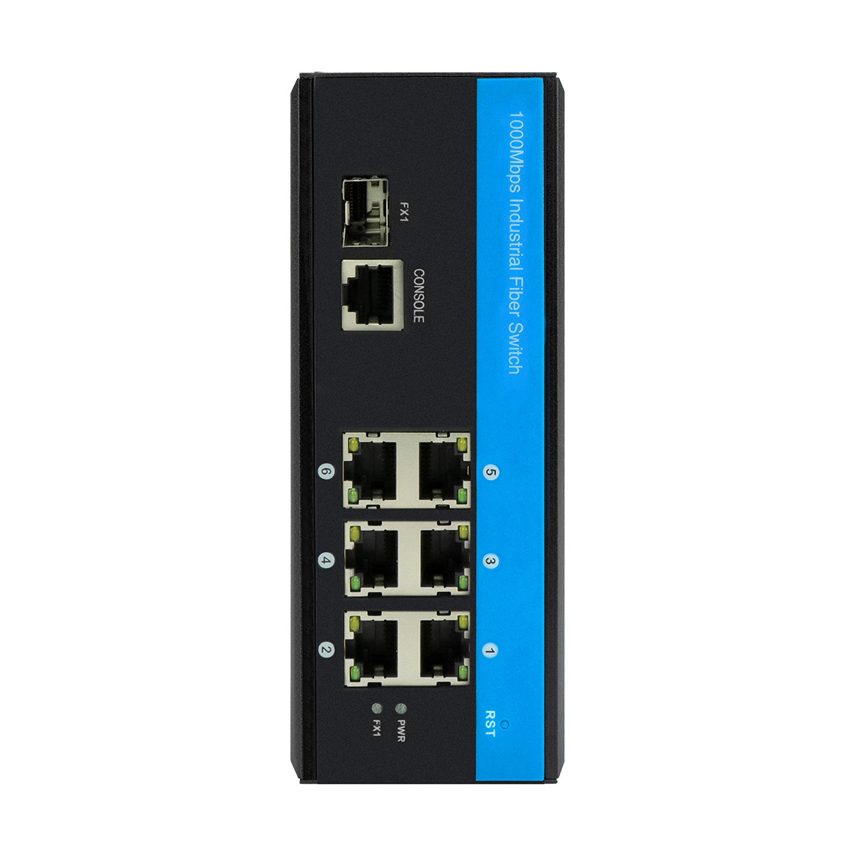 Din rail sfp 48V Gigabit Ethernet 6 port industrial poe managed switch