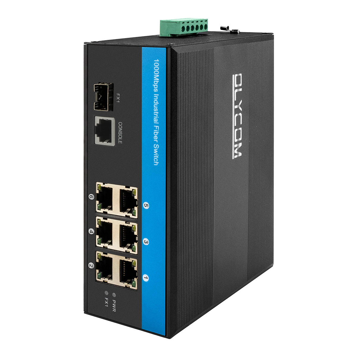 Din rail sfp 48V Gigabit Ethernet 6 port industrial poe managed switch