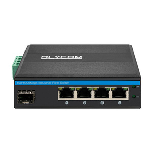 Managed Din-Rail industrial POE switch IP40 1 SFP 4 Ethernet Port Gigabit Switch outdoor POE switch