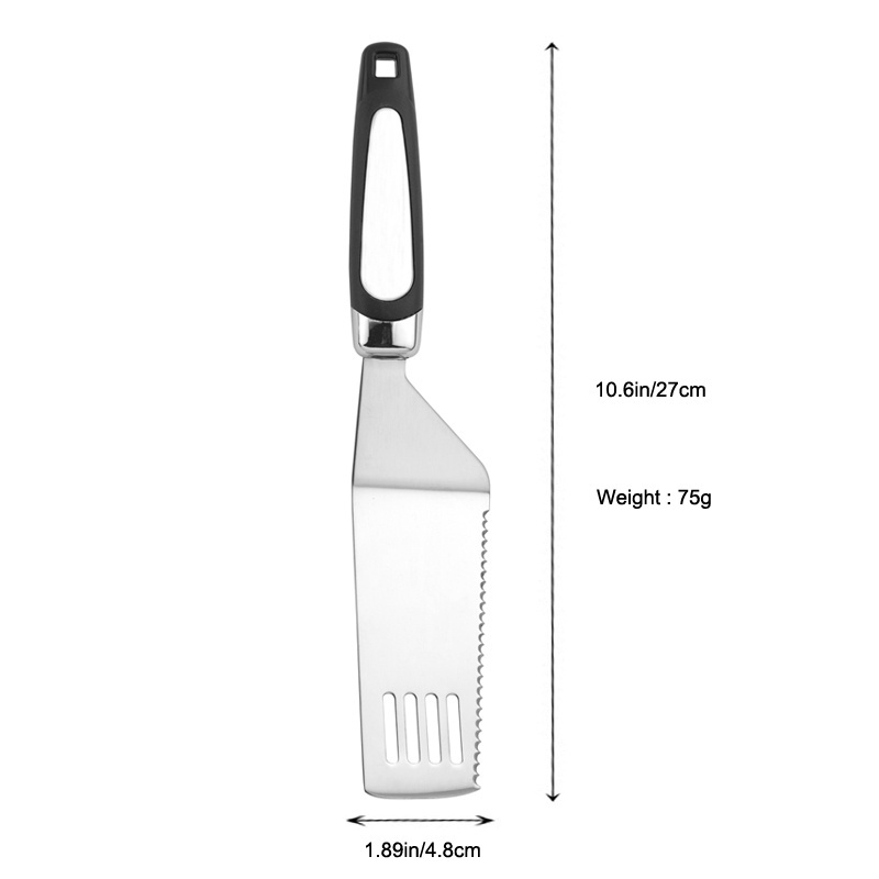 Pizza turner cutter Wide Stainless steel Pie Spatula and Cake Slicer with serrated blade