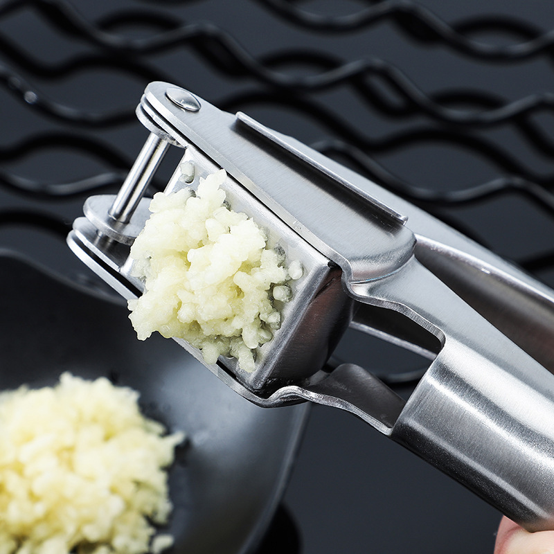 Manual garlic tools heavy duty wholesale stainless steel mashed garlic press garlic crusher