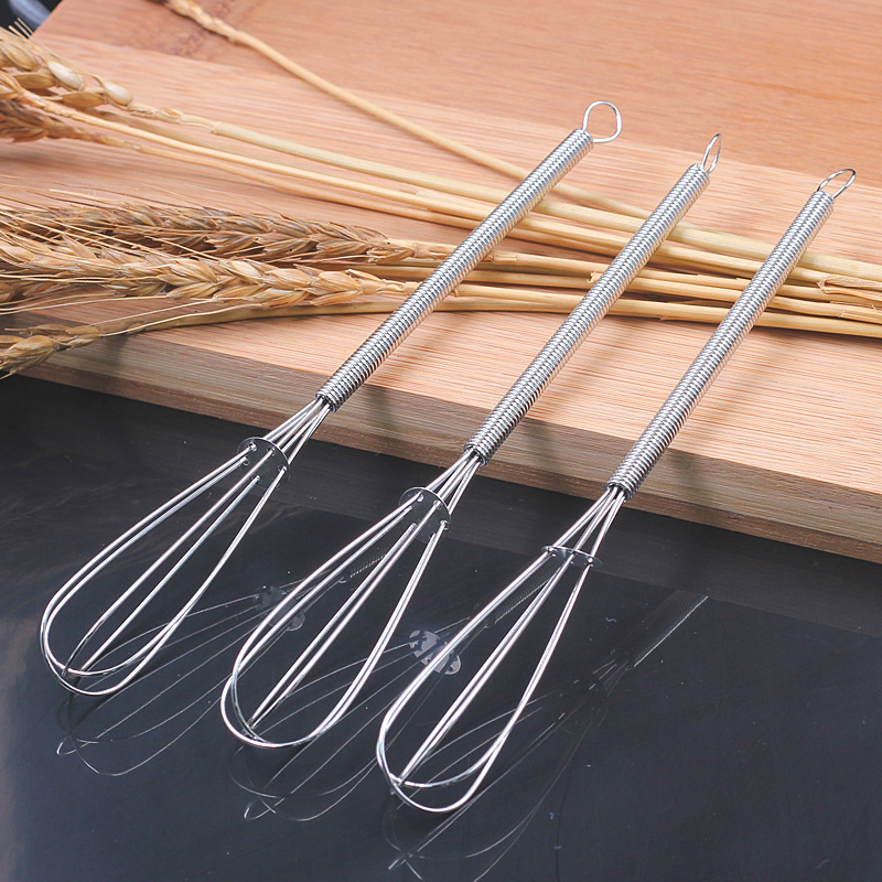 3 wires stainless steel mini whisk best for egg coffee and milk frother