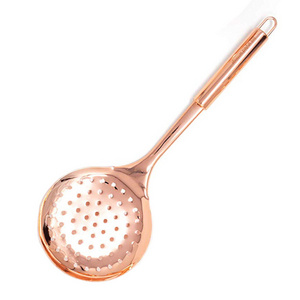 Household cooking Long ladle Copper Kitchen strainer stainless steel skimmer