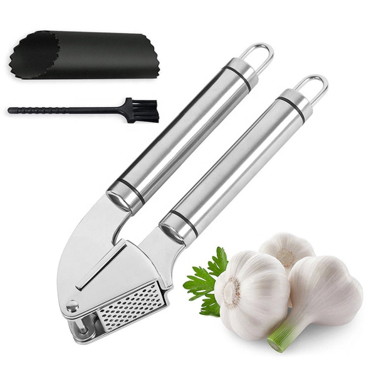 Garlic press and Peeler set Rocker 3pcs Kitchen garlic tools set