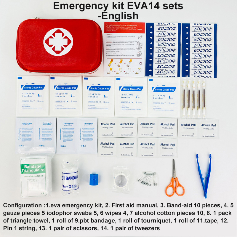 First Aid Kit Car Camping Hiking Emergency Supplies Lovely Bag For Basic Outdoor Essentials Survival Kit for Travel