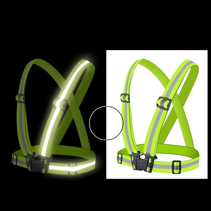 LED Reflective Vest Running Gear, USB Rechargeable Light Up Running Vest Chest Phone Holder for Runners Night Walking