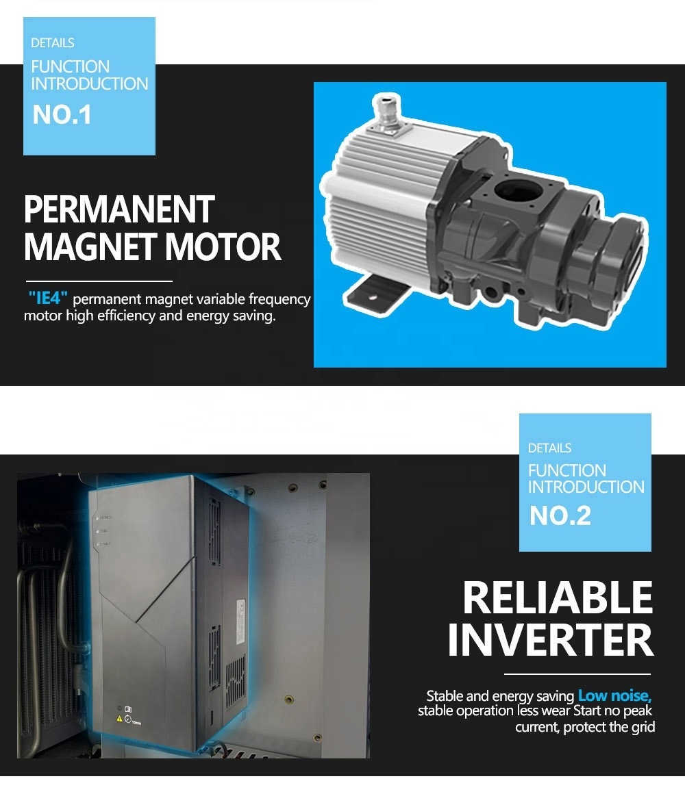 Olymtech single phase rotary screw air compressor 3.7kw 5hp screw air compressor 2-in-1 screw air compressor