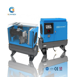 Olymtech single phase rotary screw air compressor 3.7kw 5hp screw air compressor 2-in-1 screw air compressor