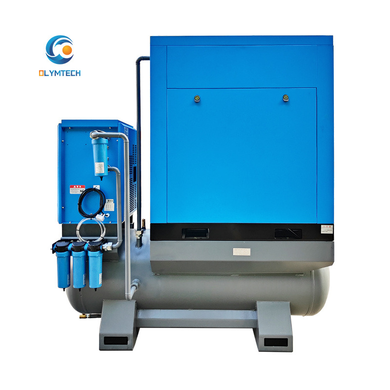 Olymtech 7.5kw 11kw 15kw 22kw Energy Efficient Portable Screw Dry Air Compressor with Air Dry and Air Tank