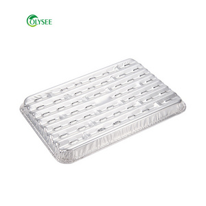 Disposable Aluminium Foil BBQ Grill Cooking Tray/Barbecue Oven Dish