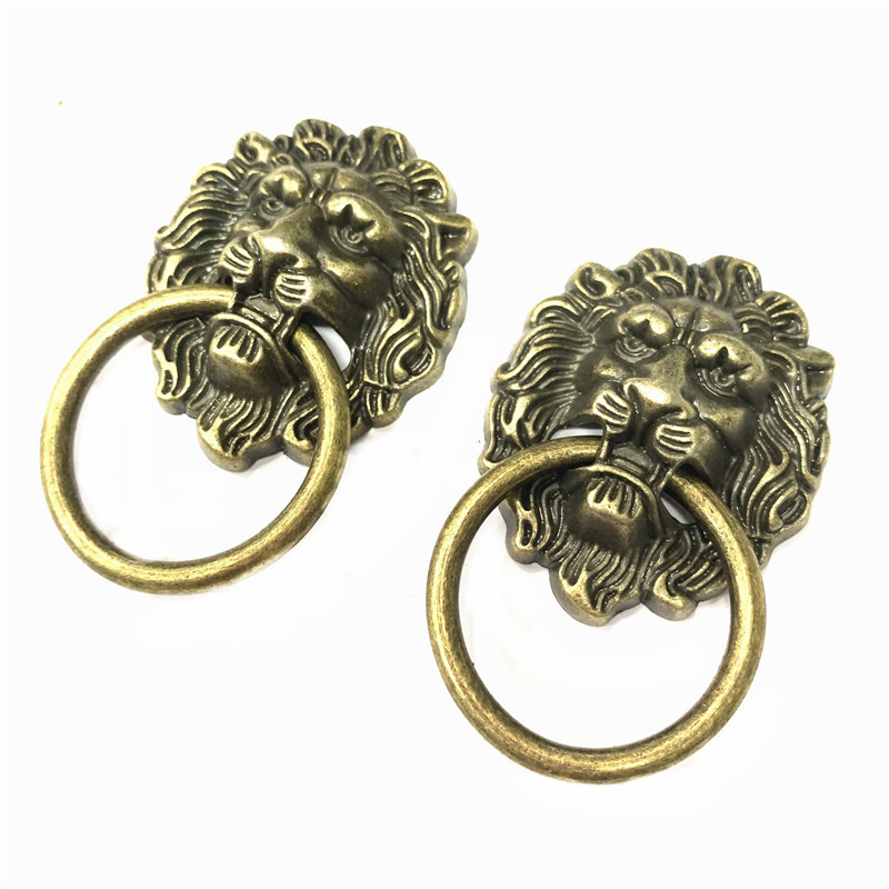 Antique bronze zinc alloy lion design handle for furniture  Cabinet handle