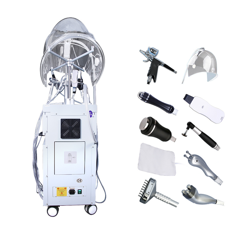 professional 11 in 1 beauty skin deep cleaning tightening oxygen spray gun for facial machine Microdermabrasion Machine