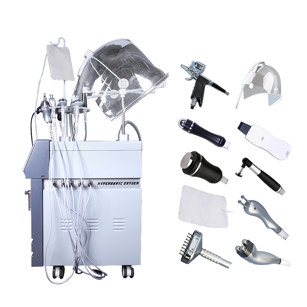 professional 11 in 1 beauty skin deep cleaning tightening oxygen spray gun for facial machine Microdermabrasion Machine