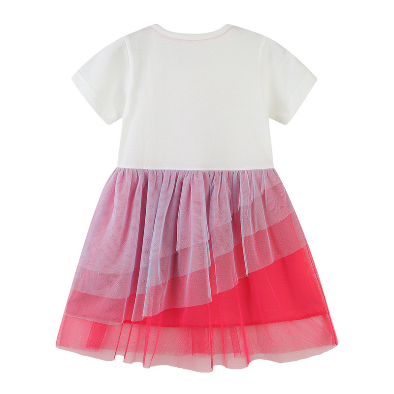 Summer Children Casual Dress Butterfly Embroidered Dresses  Kids Girls tulle Dress