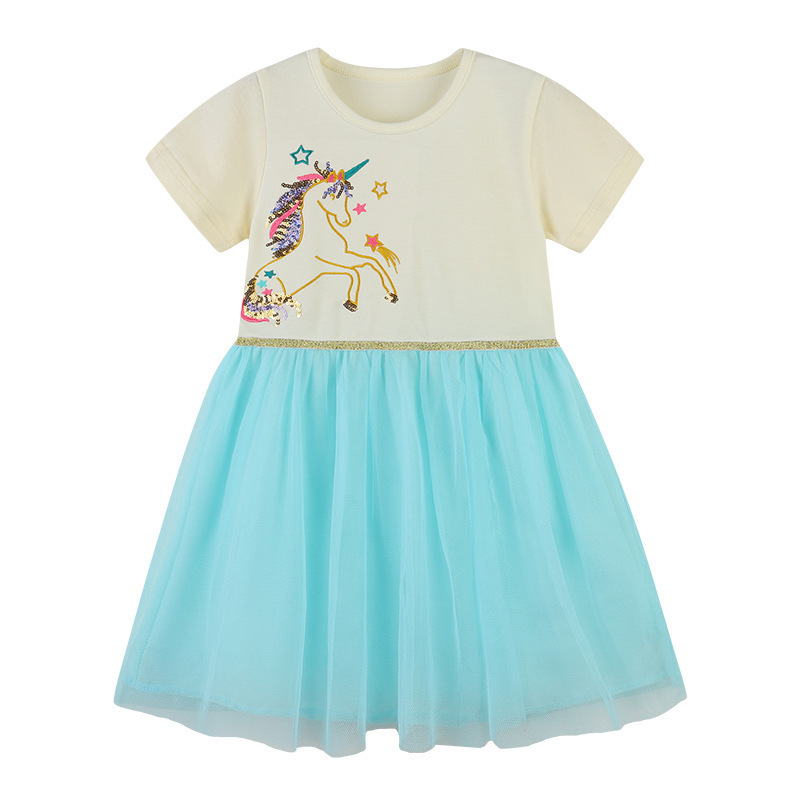 Summer Children Casual Dress Butterfly Embroidered Dresses  Kids Girls tulle Dress