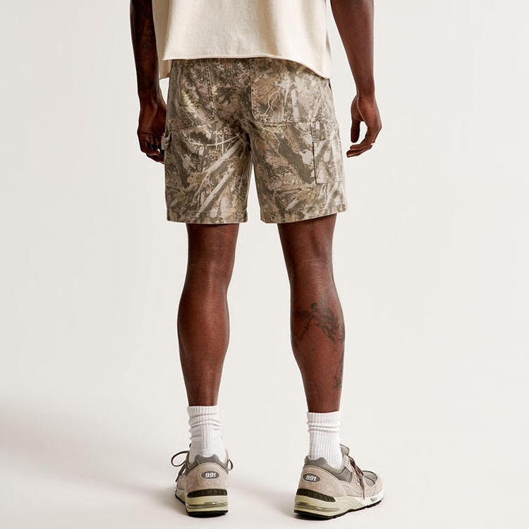 2024 New Design camouflage short jeans Printed Full Shorts Tree carpenter shorts 100% Cotton Multi Pocket straight cargo shorts