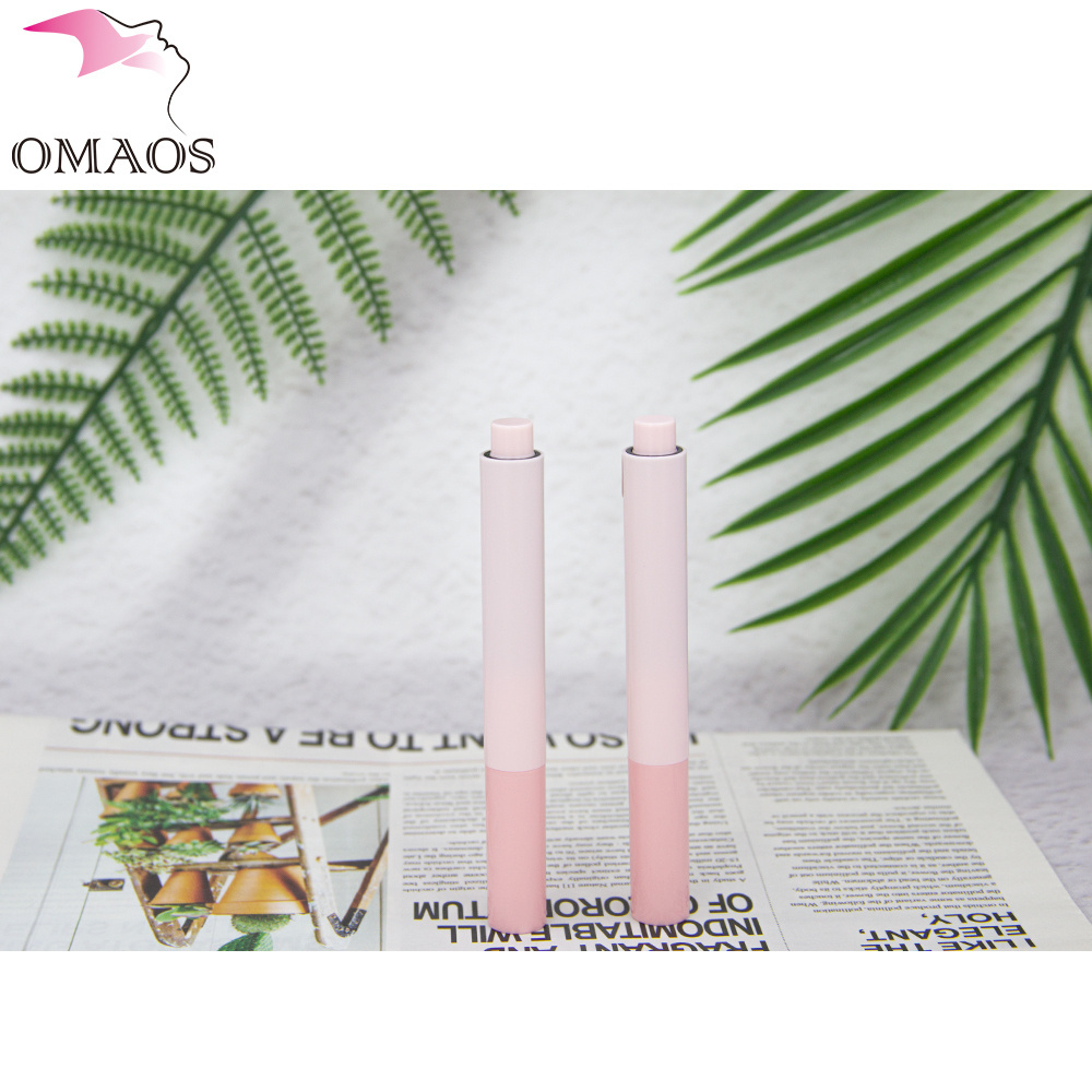 Omaos Cute Pink Press Cuticle Oil Pen Custom logo Lip Gloss Lip Plump Packaging Lip Gloss Lipstick Containers