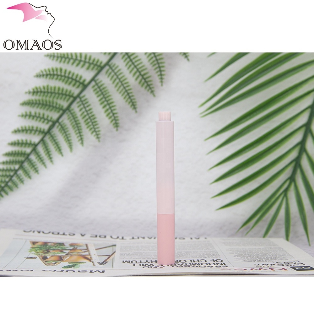 Omaos Cute Pink Press Cuticle Oil Pen Custom logo Lip Gloss Lip Plump Packaging Lip Gloss Lipstick Containers