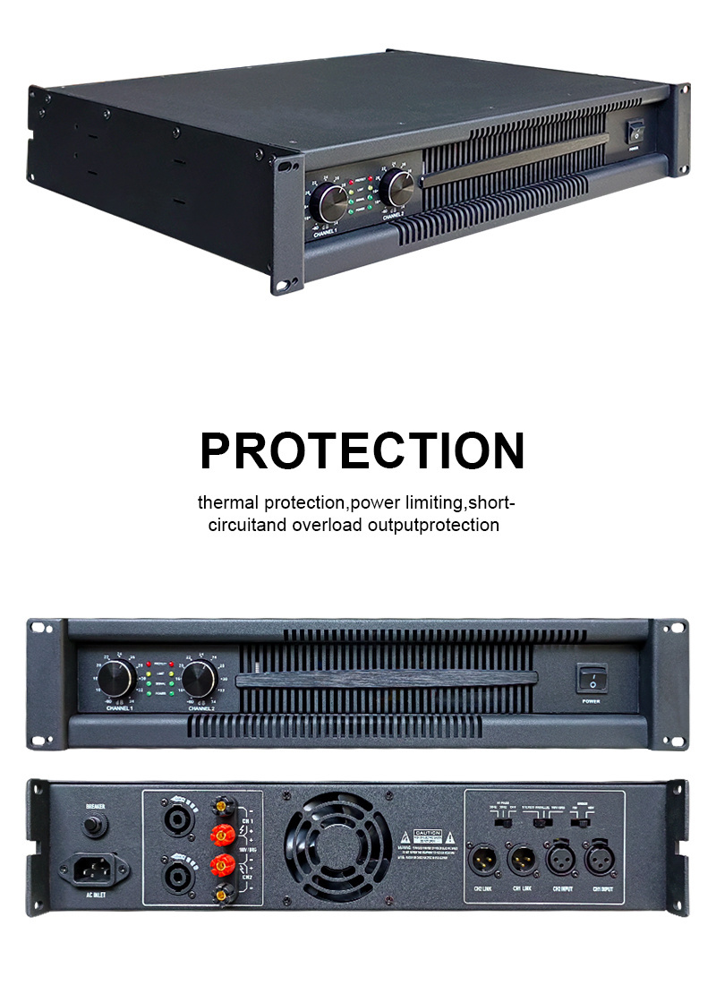 2 Channel 3000W Class d Amp Professional Audio high quality Music Digital Class D Subwoofer 2u power amplifier  VR1000