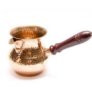 Turkish Brass Coffee Warmer and Coffee pot with Stylish Embossed Design