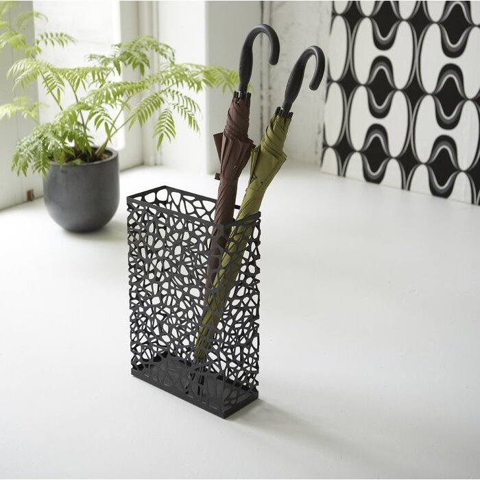 Webbed pattern Rectangular Slim Black Umbrella Stand customized shape and size umbrella stand at affordable price