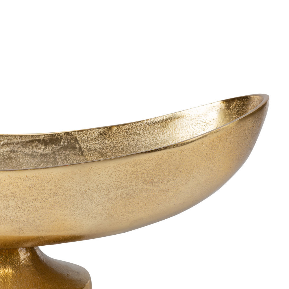 High Quality Leaf Handle Golden Finish Fruit Serving Bowl For Tableware And Kitcheware