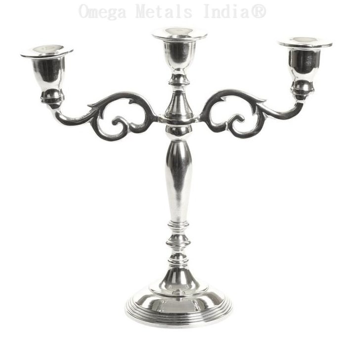 3 Arms Candle Holder Metal Gold Silver 3 Branches Candle Stick Stand European Style Candelabra for Dinner Wedding Home Decor