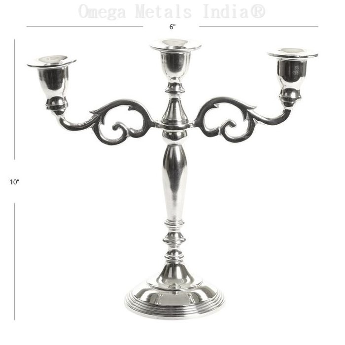 3 Arms Candle Holder Metal Gold Silver 3 Branches Candle Stick Stand European Style Candelabra for Dinner Wedding Home Decor