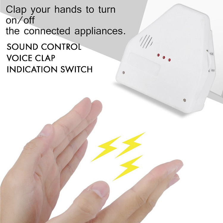 Sound Activated On/Off Switch 110V Plug Wireless Light Clapper Switch by Hand Clap For Home