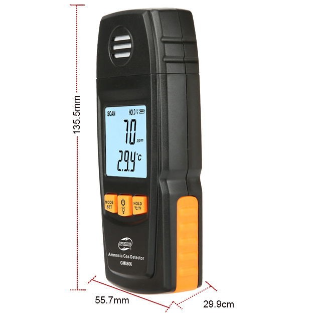 Benetech GM8806 Intelligence Digital LCD Display Ammonia Detector Farm Ammonia Concentration Measuring Instrument