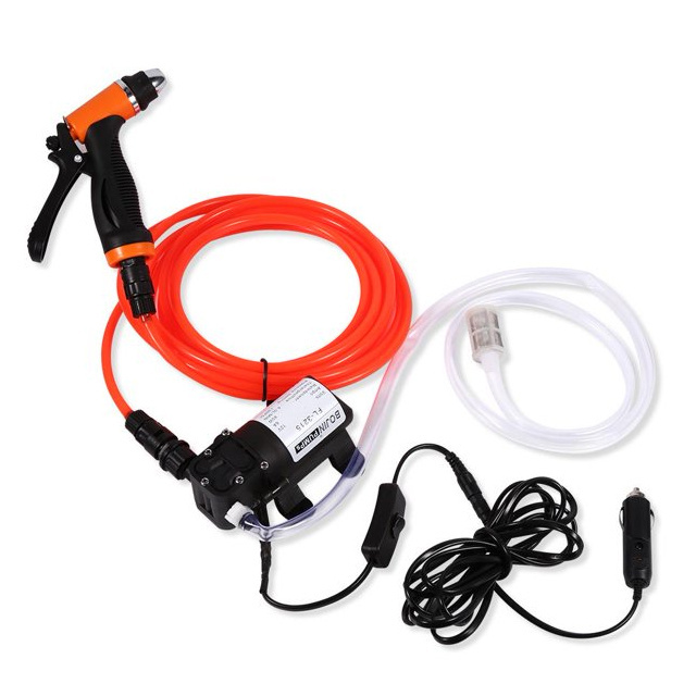 12V Car Wash Water Gun Pump Electric Car Wash with Spray Hose Power