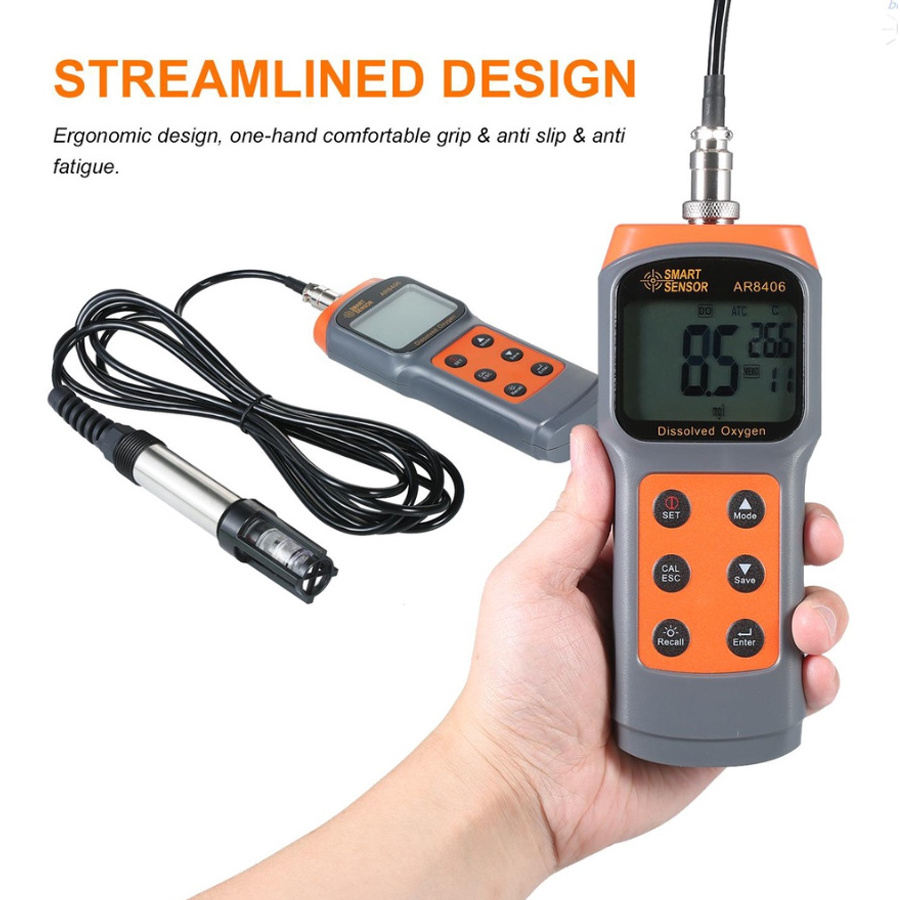 SMART SENSOR AR8406 Portable Digital Dissolved Oxygen  Analyzer Detector Meter DO/Water Quality Tester