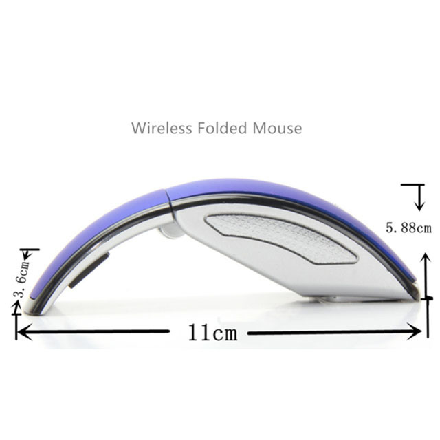 2.4GHz Wireless Optical USB Foldable Arc Mouse for Laptop Computer PC