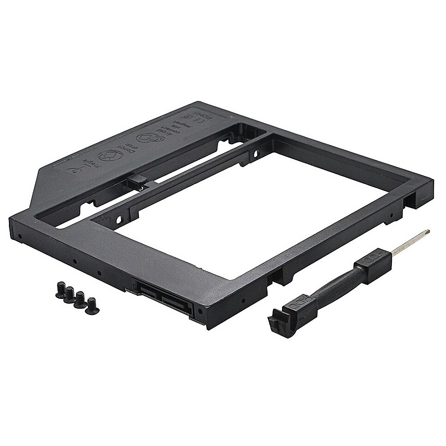 MAC BOOK CADDY 9mm SATA 2nd HDD SSD Hard Drive Caddy for Laptop CD / DVD-ROM Optical Bay