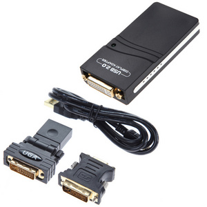 USB 2.0 UGA to DVI VGA Multi Display 1080P External Monitor Converter Connector Graphic Adapter