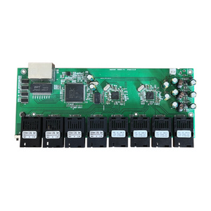 unmanaged 3km/20km 8 SC 2 RJ45 port 10 100 1000m ethernet switch board module network switch poe inverso pcba