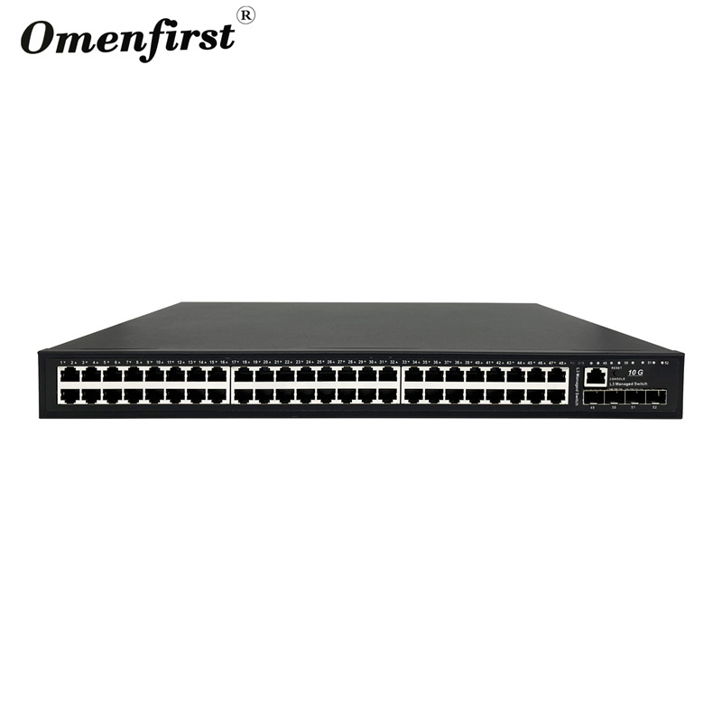 l3 manageable 10/100/1000mbps poe 48 port switches with  4 10 gb sfp acorid ethernet switch Convergence managed Vlan support