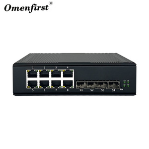 industrial switch 8 port 4 sfp ruggednet industrial poe fiber switches gigabit ethernet network industrial switch din rail